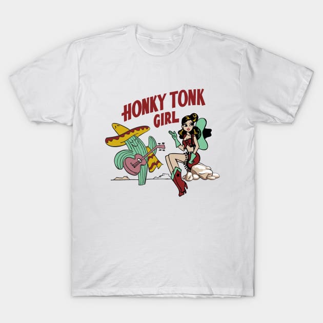 HONKY TONK GIRL T-Shirt by Shockin' Steve